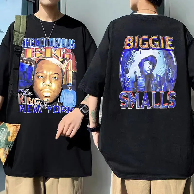 Rapper The Notorious Big T Shirts Biggie Smalls T-shirts Men Women Hip Hop Harajuku Tshirt Men\'s Vintage Oversized Streetwear