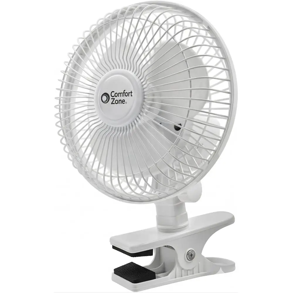 Portable Clip on Electric 6 inch Quiet Indoor 2 Speed Mini Desk Fan Airflow 6.53 CFM Ideal for Home Bedroom Dorm Office