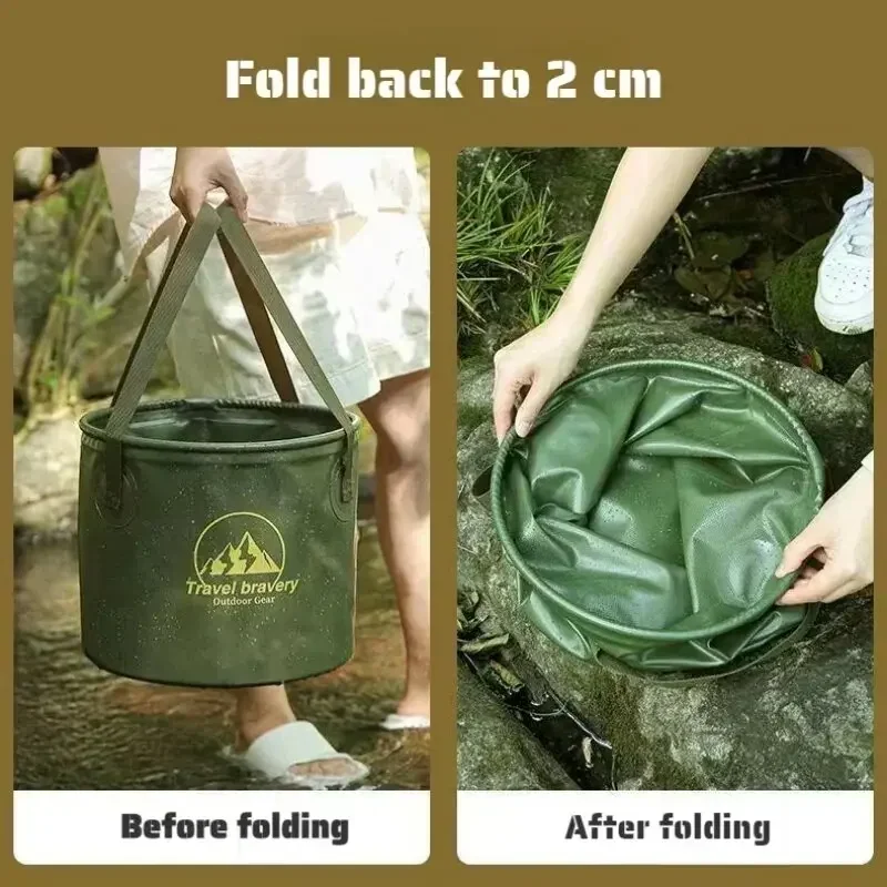 5L/10/20L Outdoor Multifunctional Bucket Collapsible Portable Travel Bucket Large Capacity Carrying Bucket