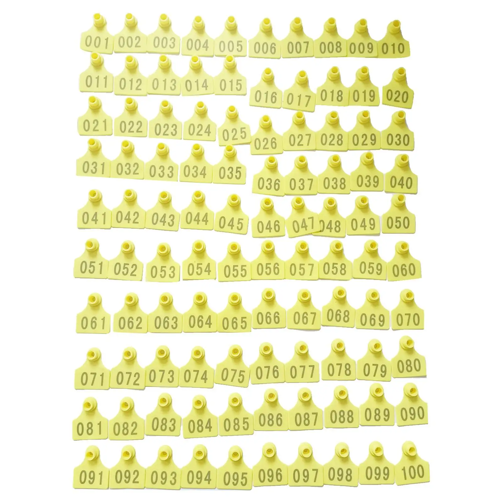 100 Sets of Livestock Ear Tags for Easy Identification - Animal Ear Labels for Pigs