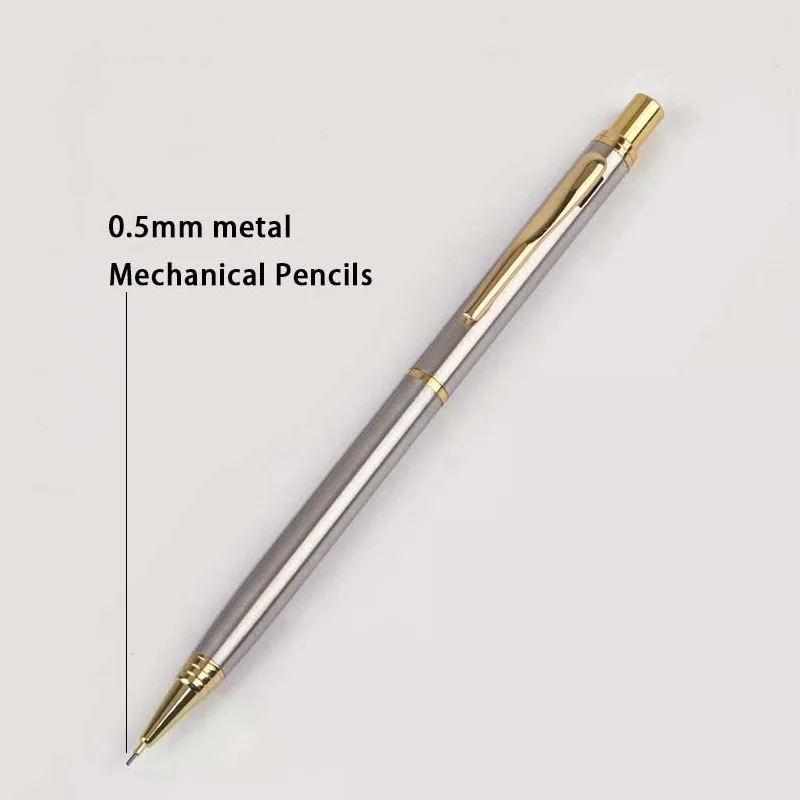 High Quality Full Metal Mechanical Pencils 0.5mm Design Painting Automatic Pencil School Supplies Korean Stationery