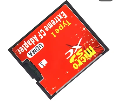 Новый адаптер Micro SD к CF Конвертер MicroSD SDXC SDHC к компактной флэш-памяти типа I для чтения карт памяти только для зеркальной камеры