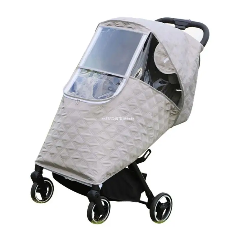 Baby Pushchair Cover with Zippers Pram Accessories Breathable Weather Shield Universal Baby Pram Pram Rain Cover Dropship