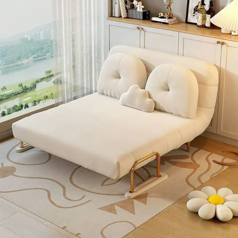 Simple modern style furniture fabric soft living room sofa bed