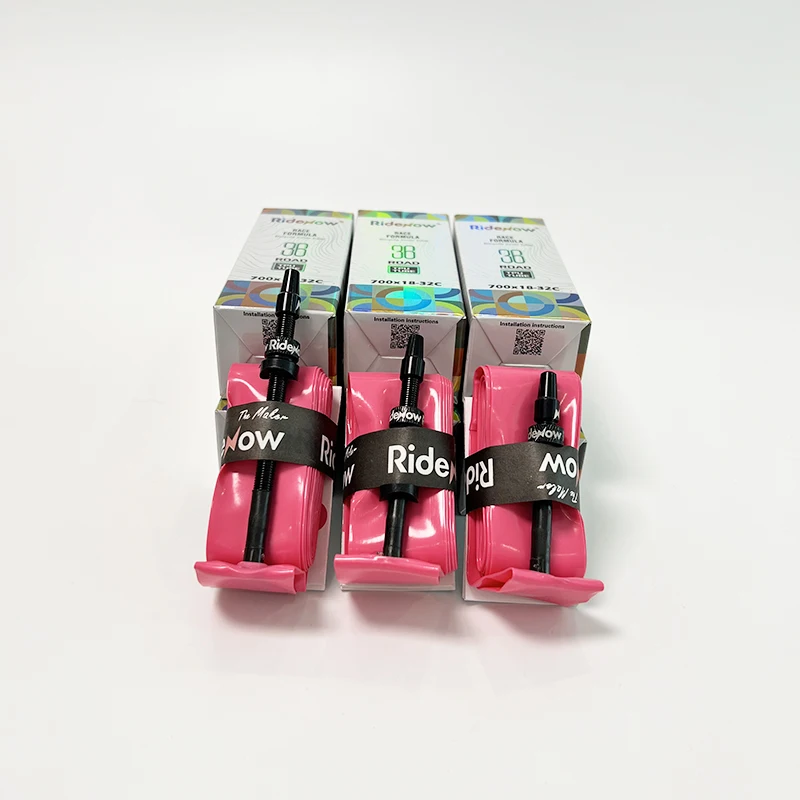 RideNow فوهة معدنية سوداء 700C أنبوب داخلي من البولي يوريثان قابل للفصل صمام نحاسي أساسي أنبوب دراجة الطريق 36 جرام ملحقات الإطارات الداخلية بريستا