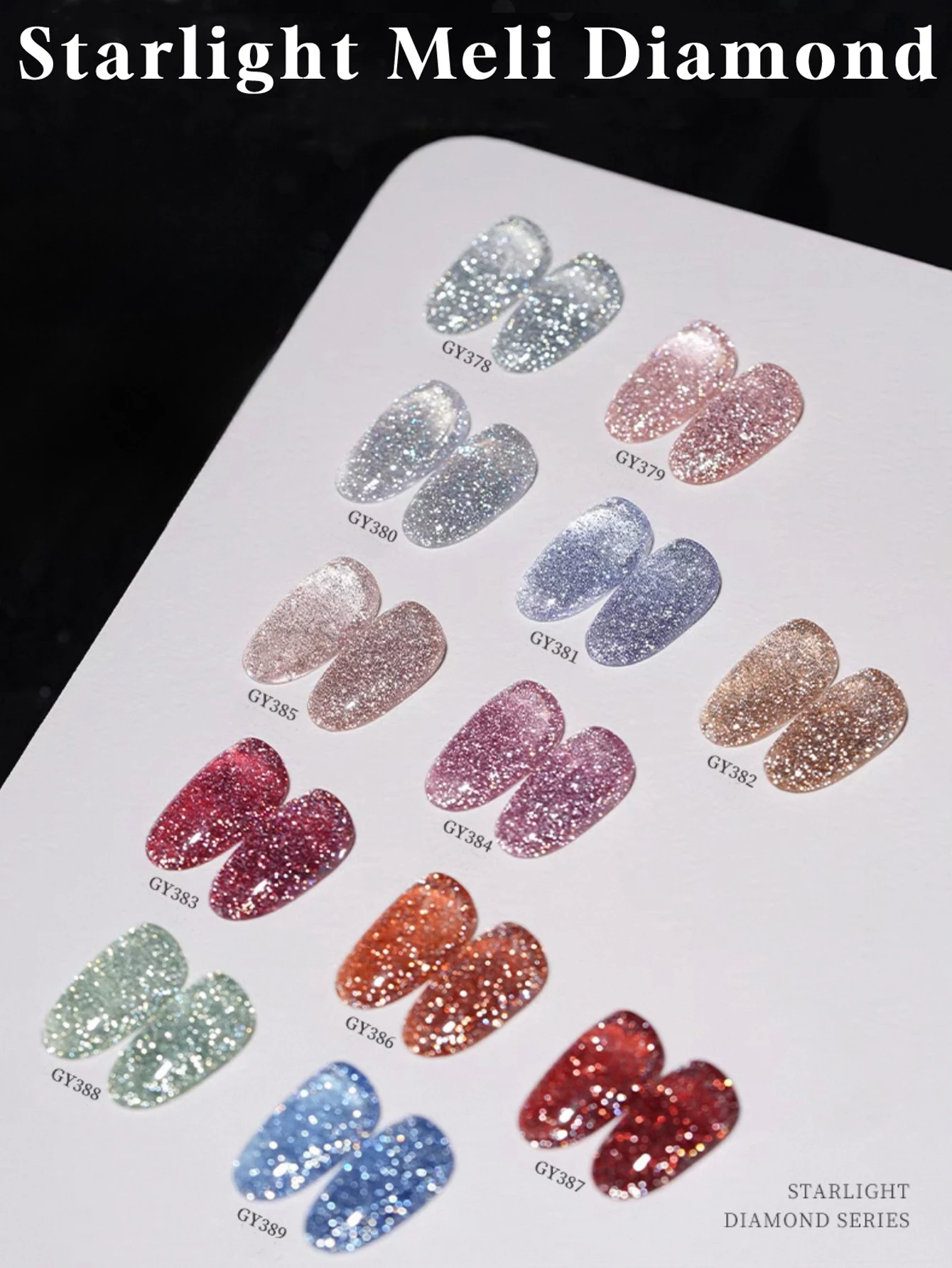 1-12 Uds. Esmalte de uñas de Gel de diamante Starlight 2025 esmalte de uñas con purpurina roja esmalte de uñas plateado más vendido uñas de otoño e invierno