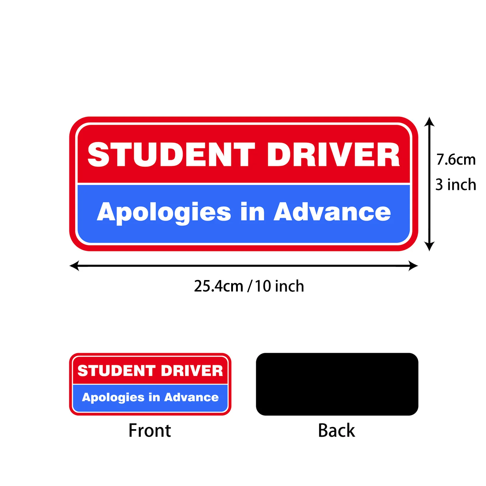 学生ドライバー用車用マグネット、学生ドライバーはお待ちください、磁気反射性の初心者ドライバー用バンパーステッカー