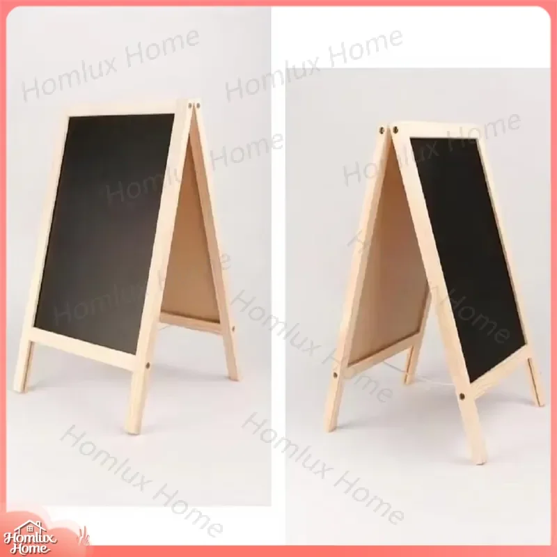Freestanding 12x8 Wooden A-Frame Double-Sided Chalkboard Signage Sandwich Board Easel for Memos Chalkboard Display Outdoor