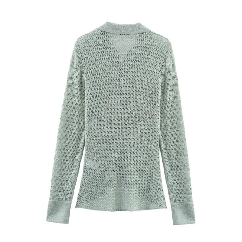 

Новинка лета 2024, женский вязаный свитер с воротником-стойкой, лоскутный, универсальный, для поездок на работу, Long Sve, обычная длина