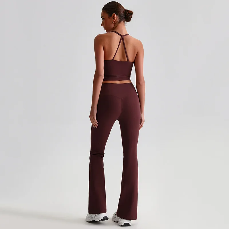 Seamless Yoga Jumpsuit for Women Backless One Piece Adjustable Strap Tight Bodysuit Fitness Gym Workout Wear
