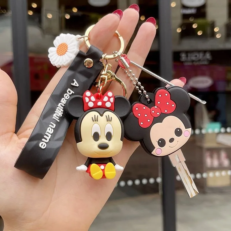 Creative cartoon Disney Mickey Minnie fashionable compact portable key cover pendant for men and women animation peripherals