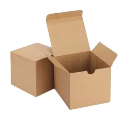 10pcs Square White Cardboard Gift Boxes with Lids，Small Paper Gift Boxes for Party, Wedding,Holidays, Birthdays, Shopping Bags 