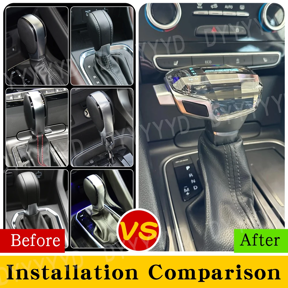 Automatic Gear Shift Knob Handball Lever Shifter LED Crystal For Renault Koleos Kadjar 2015-2021 Scenic Captur Megane 4 Talisman