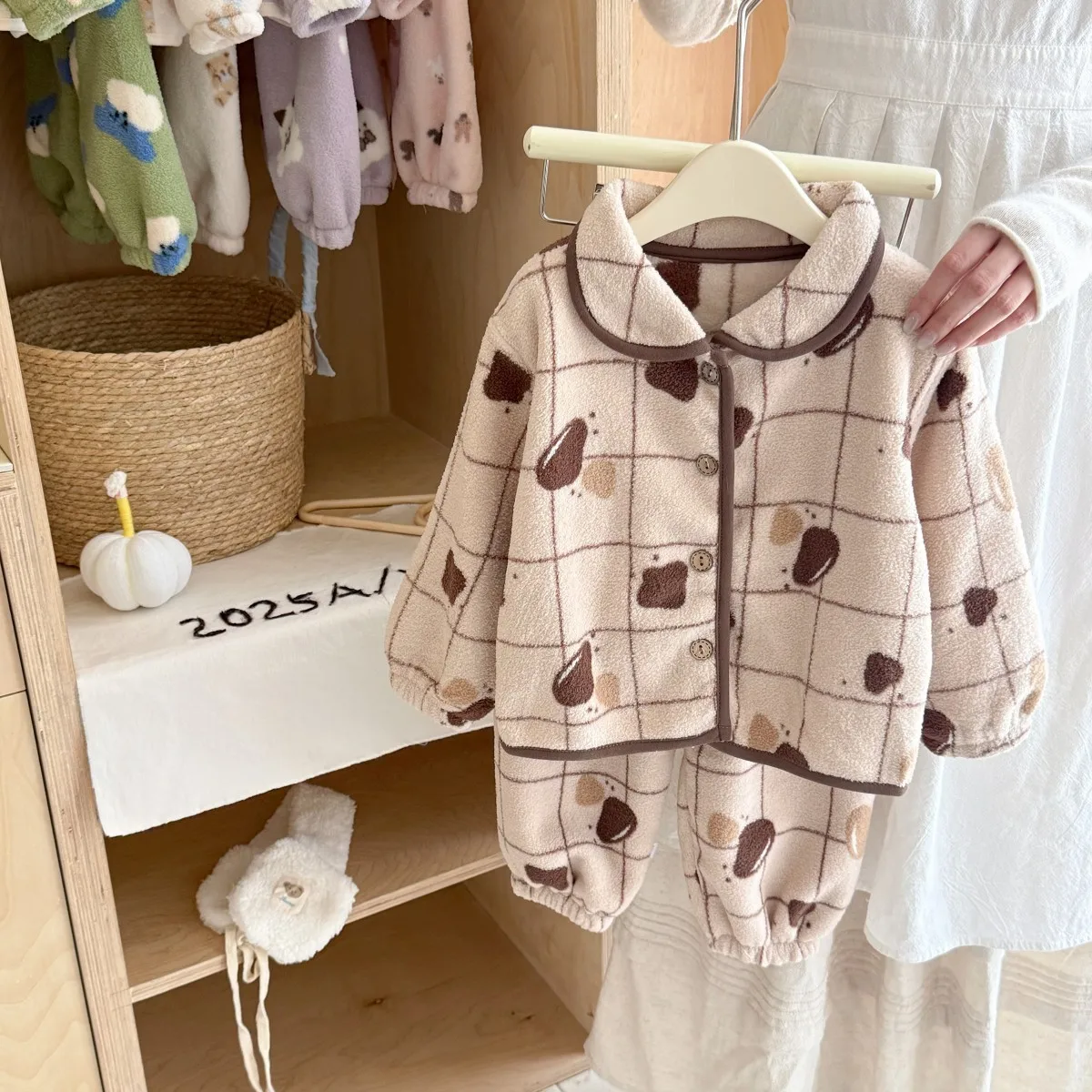 Neue Kinder-Winterpyjamas, Warme Weiche Flanell-Pyjamas, Niedliche Cartoon-Schlafanzüge für Jungen und Mädchen, Lässige Pyjama-Kleidungssets – Detail 7
