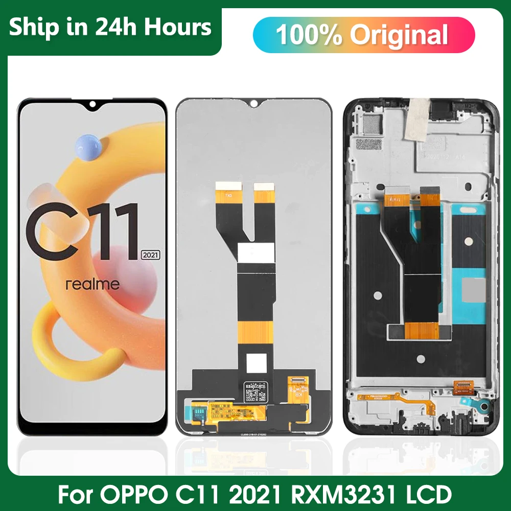 NEW Oppo Realme C11 2021 RMX3231 Display, For Realme C11 RMX2185 Touch Screen Replacement, For RealmeC11 Lcd Display Repair