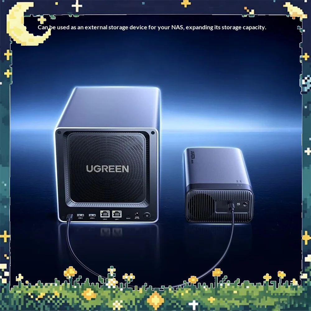 UGREEN 25287 Dual Bay Hard Drive Enclosure SATA HDD Storage Docking Station Cooling Fan for PC