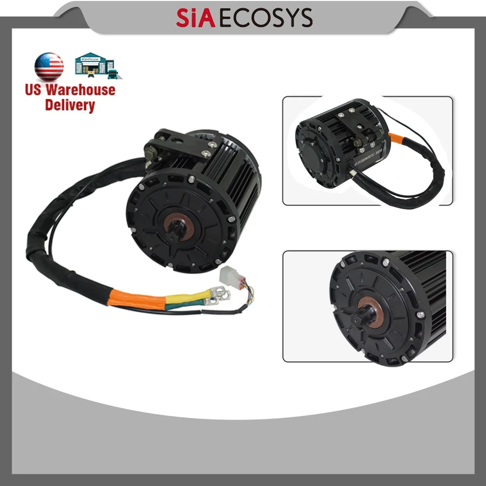 US Warehouse QS138 70H 3000W Mid Drive Motor, High Torque 428 Chain Sprocket for Electric Motorcycle E-bike, Speed 100+km/h
