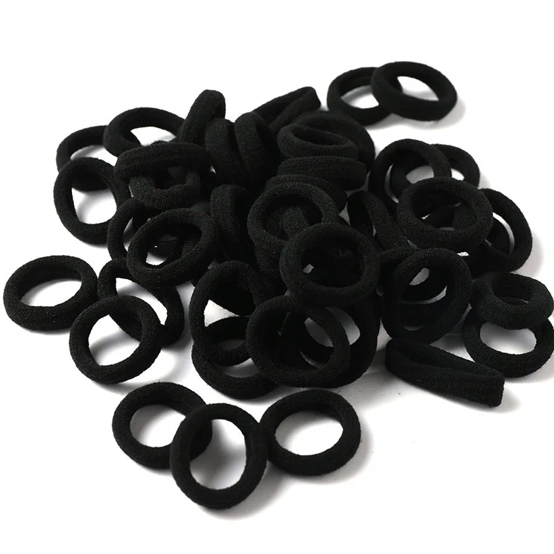 50/100pcs Black Hair Bands for Women Girls Hairband High Elastic Rubber Band Hair Ties Ponytail Holder Scrunchies Accessorie