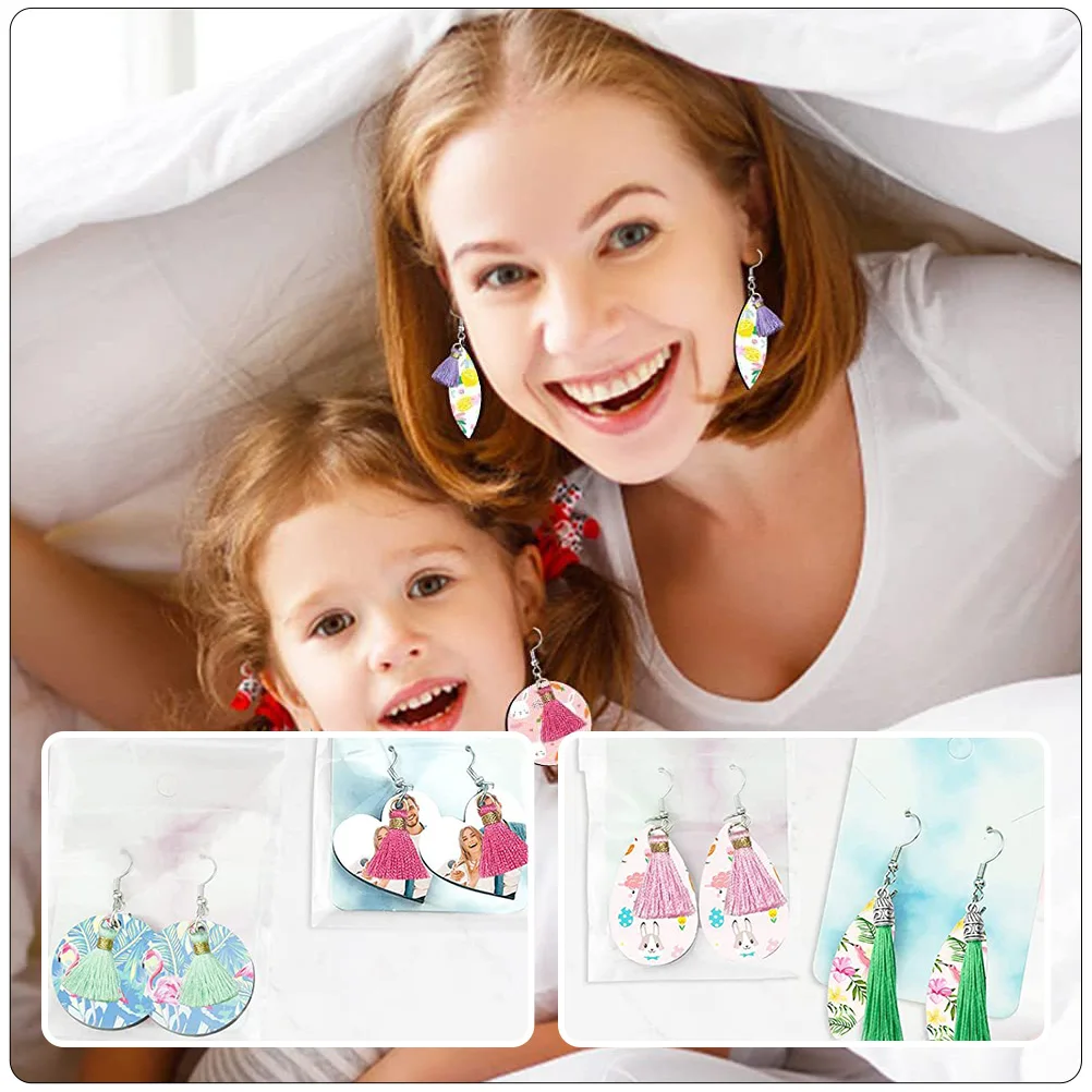 Earring Pendant Set Sublimation Printing Water Drop Heat Transfer DIY Jewelry Pendants Handmade Supply Durable Premium Material