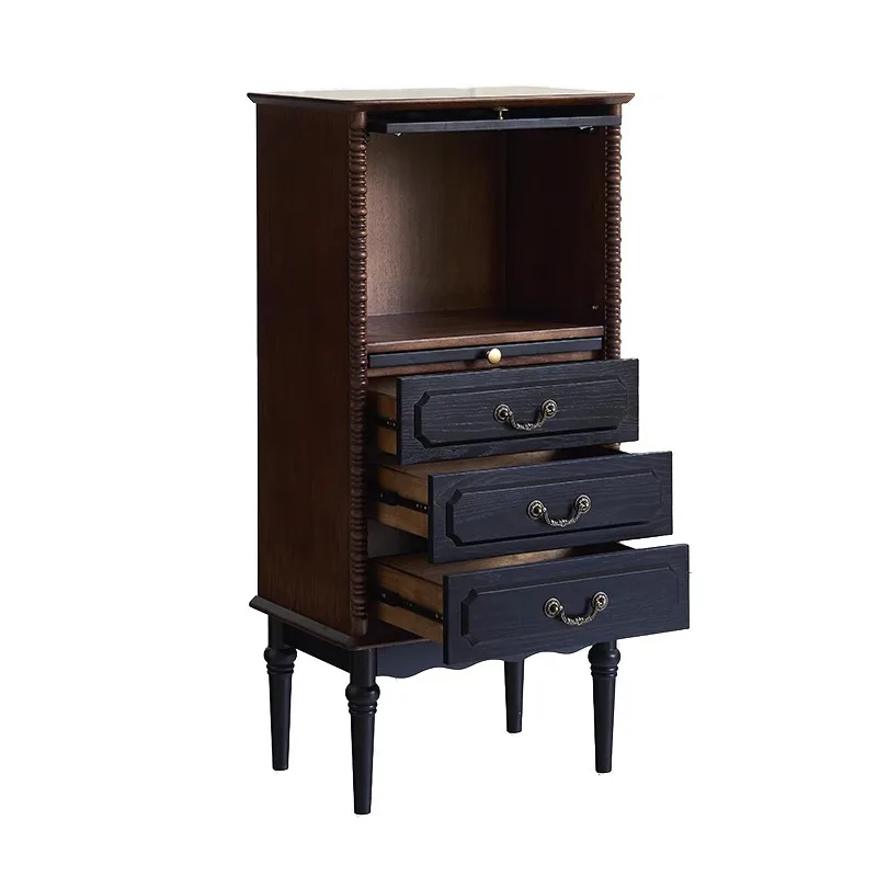 

small apartment household light luxury drawer three bucket cabinet living room glass display cabinet dining side cabinet