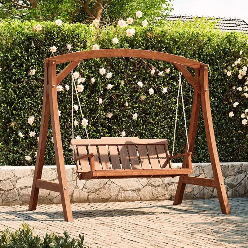 

Hanging Chair Street Suspended Wooden Shaking Garden Patio Swings Hammock Retro Outdoor Furniture Columpiar LLPS