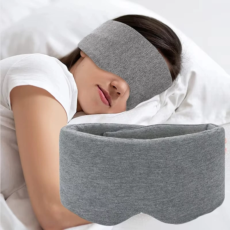 100% Cotton Sleep Mask Soft Breathable Sleeping Eye Cover Adjustable Eyeshade Blinder Blindfold Eye Patch Best Night Companion