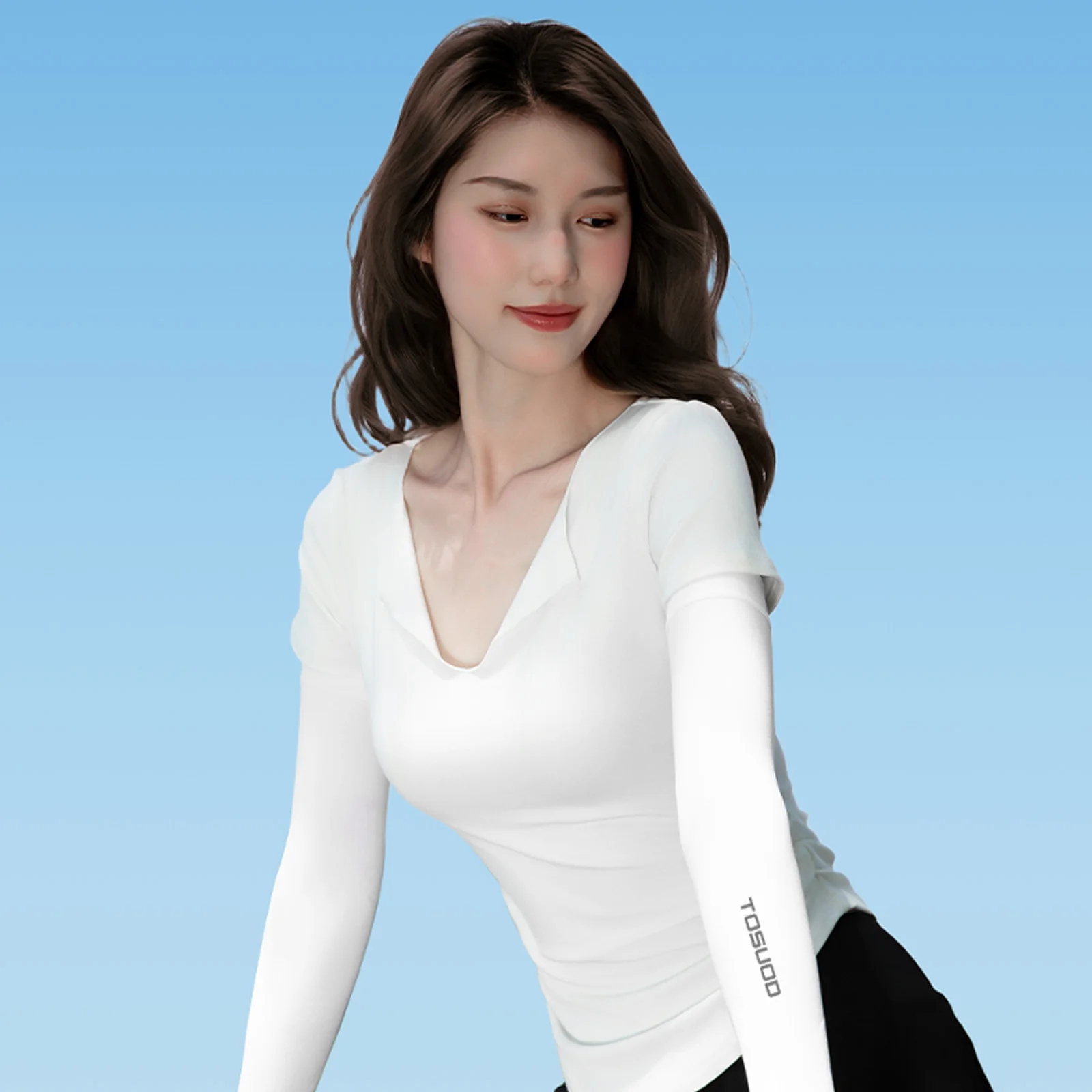 TOSUOD 1/2/3 أزواج من أكمام الحرير الجليدي للحماية من الأشعة فوق البنفسجية بذراع ركوب الدراجات قابلة للتنفس رياضية خارجية للجنسين مطاطية سريعة الجفاف للصيف