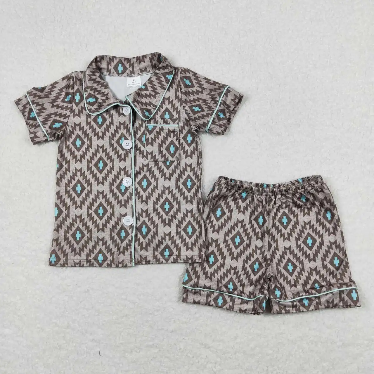 

BSSO0560 Toddler Boutique Clothes Outfits Short Sleeve Top With Shorts Set Kids Boys Summer Pajamas