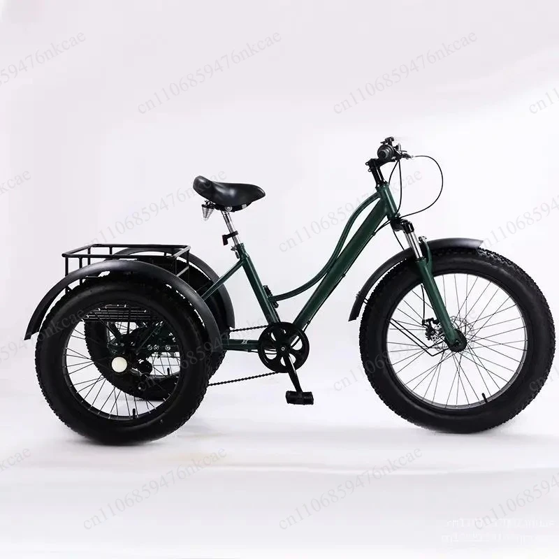 20 Inch Folding Fat Tire Electric Tricycle Pedal Tricycle Snow Bicycle