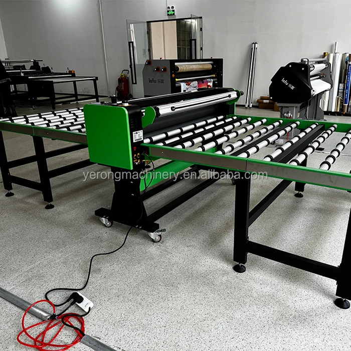 HCY Factory 1300mm LF1350-B2 Hot and Cold Automatic Application Table for  Glass, HDF, MDF, PVC Boards, A-Alum Plates Acrylic Bo