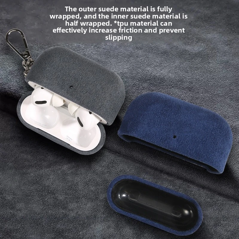 2025 غطاء حماية جديد لـ Apple Airpodspro3 غطاء سماعة Airpods4 غطاء سماعة من الفرو القابل للطي