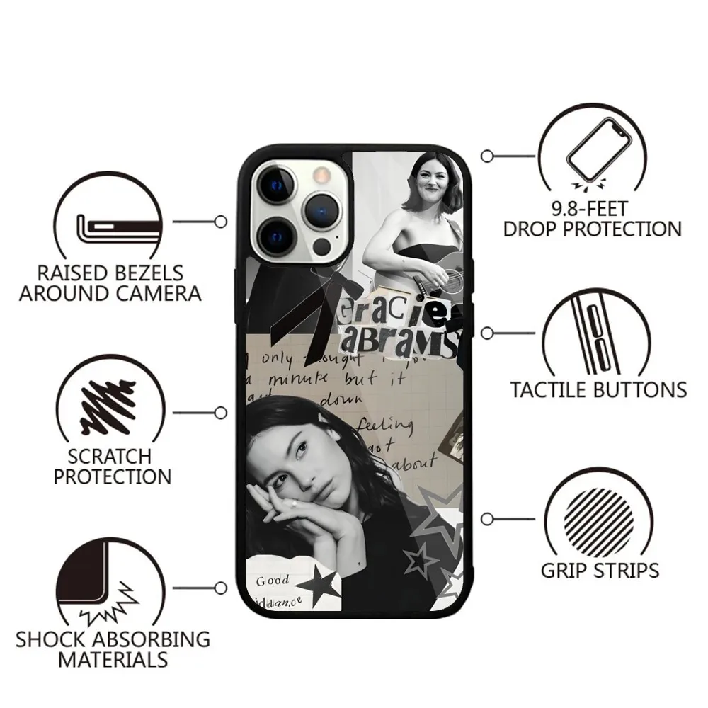 G-Gracie Abrams Singer Phone Case For iPhone 16,15,14,13,12,11,Plus,Pro,Max,Mini Magsafe Magnetic Wireless Charging