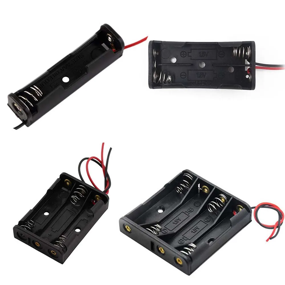 Side DIY 1 2 3 4 Slot for AAA Battery ABS Power Bank Cases Battery Box Battery Storage Boxes Batteries Container Battery Holder