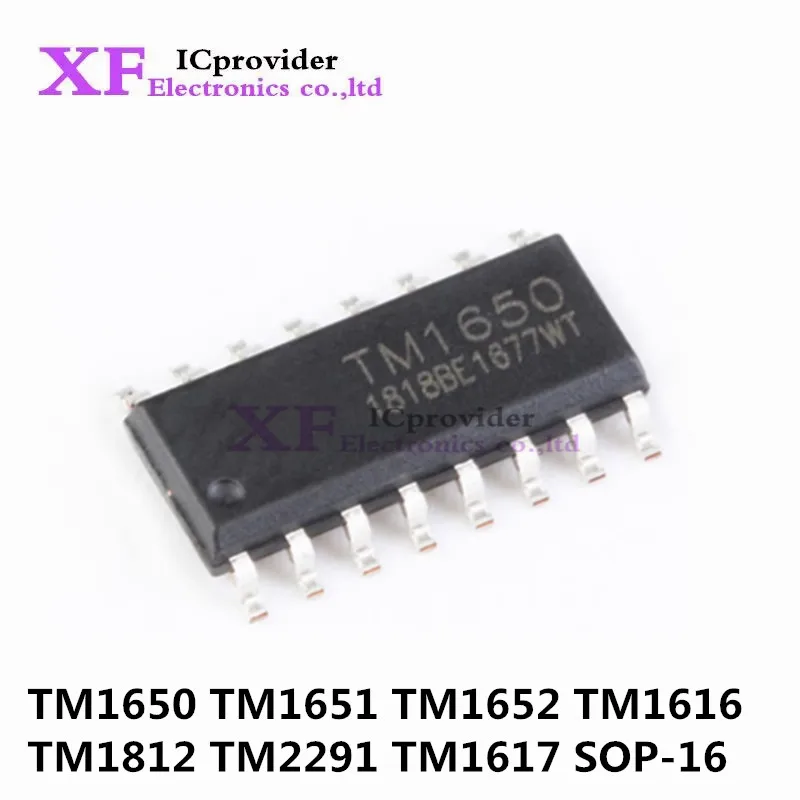 10Pcs 100% New TM1650 TM1651 TM1652 TM1616 TM1812 TM2291 TM1617 SOP-16