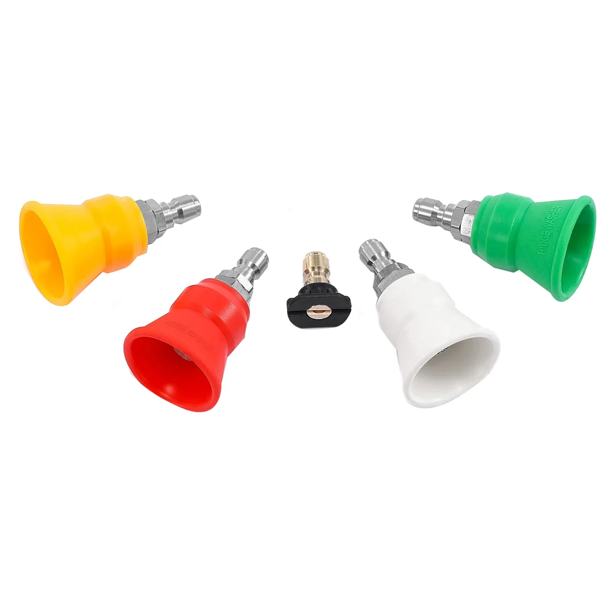 Pressure Washer Nozzle Guard, Power Washer Nozzle Tips, 5 Pressure Washing Tips with 1/4Inch Quick Connect, Orifice 3.0