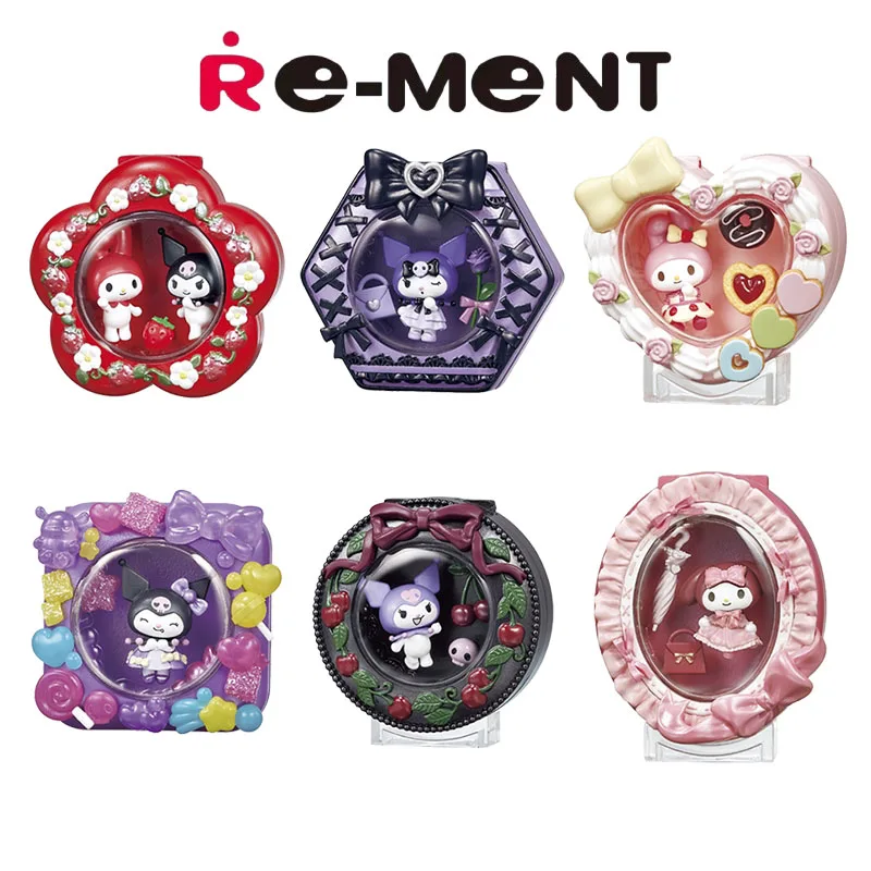 

My Melody Kuromi Melty Compact Collection Adorable Genuine Blind Box Mini Diorama Cute Kawaii Makeup Case Action Figure Gift