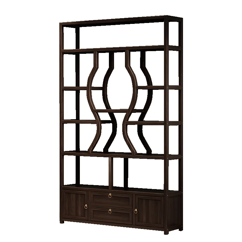 

Bogu frame solid wood new Chinese tea display cabinet modern simple tea cabinet tea room storage cabinet ornament shelf
