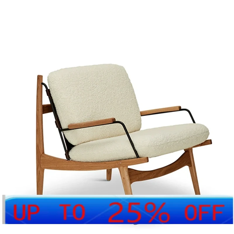 

LH light luxury single sofa chair footrests home living room lounge chair hotel guest chair