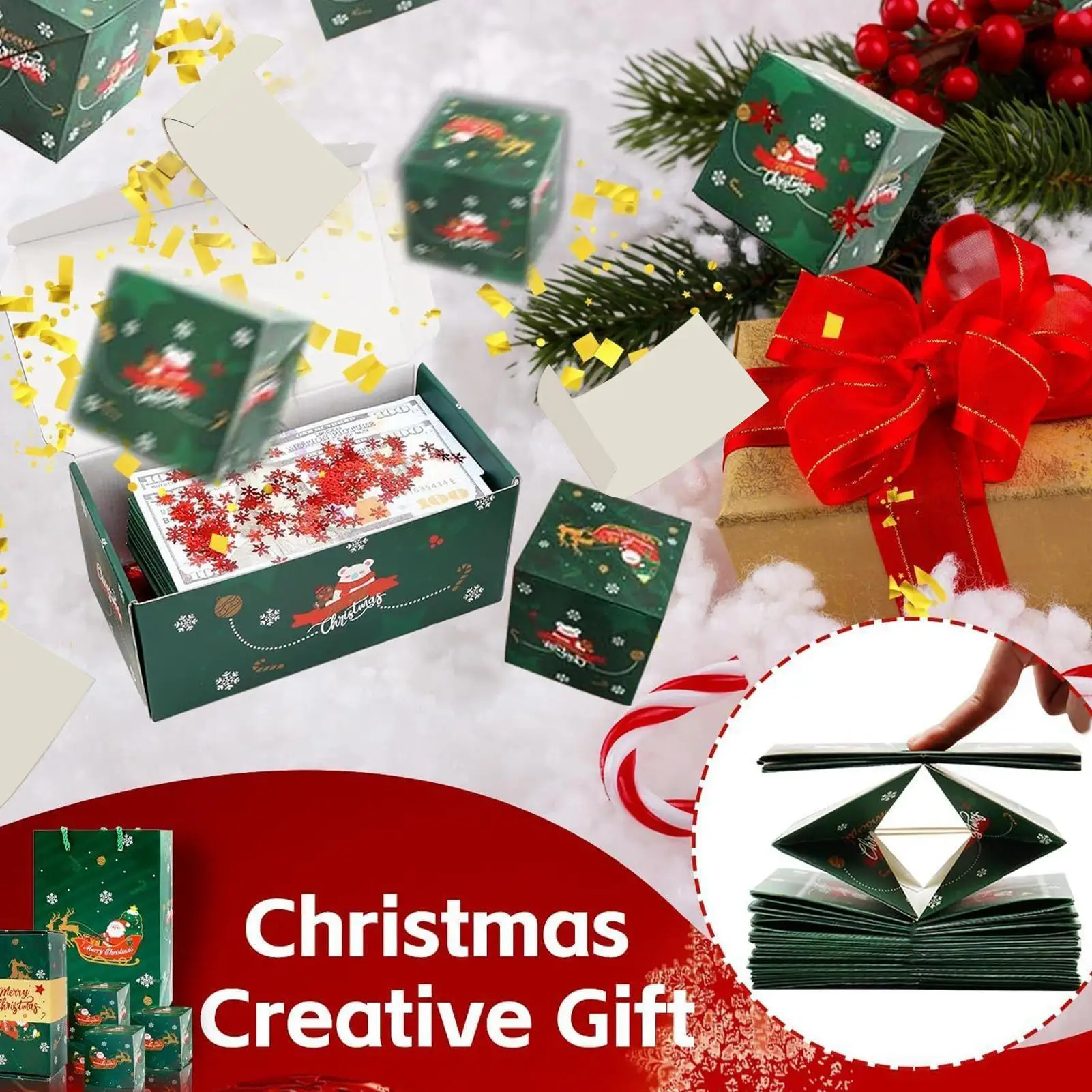 

Christmas Boxes Pop Out Money Case Pop Out Holiday Cash Holder For Kids Adults Christmas Holiday Birthday School Party