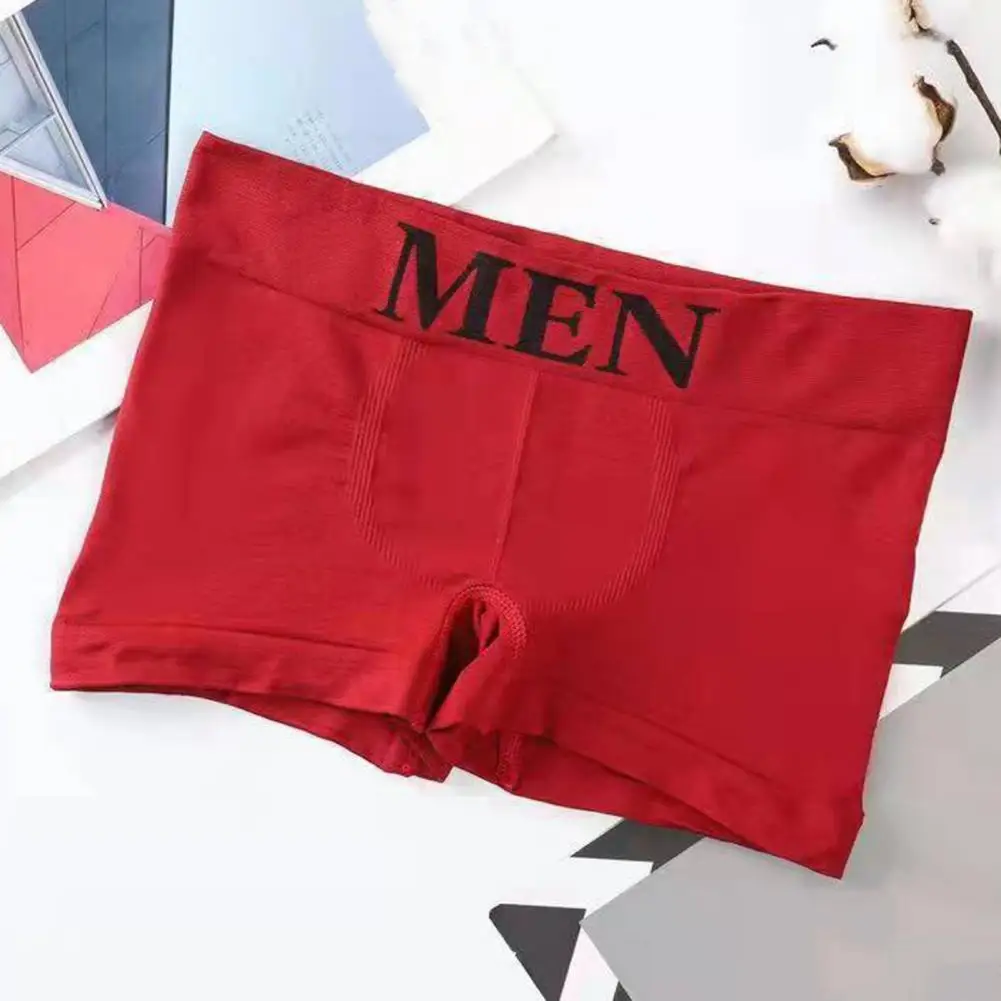 Men Boxers Men Underwear Soft Breathable Men\'s Boxers with U Design Quick Dry Moisture-wicking Underpants for Mid Waist Comfort