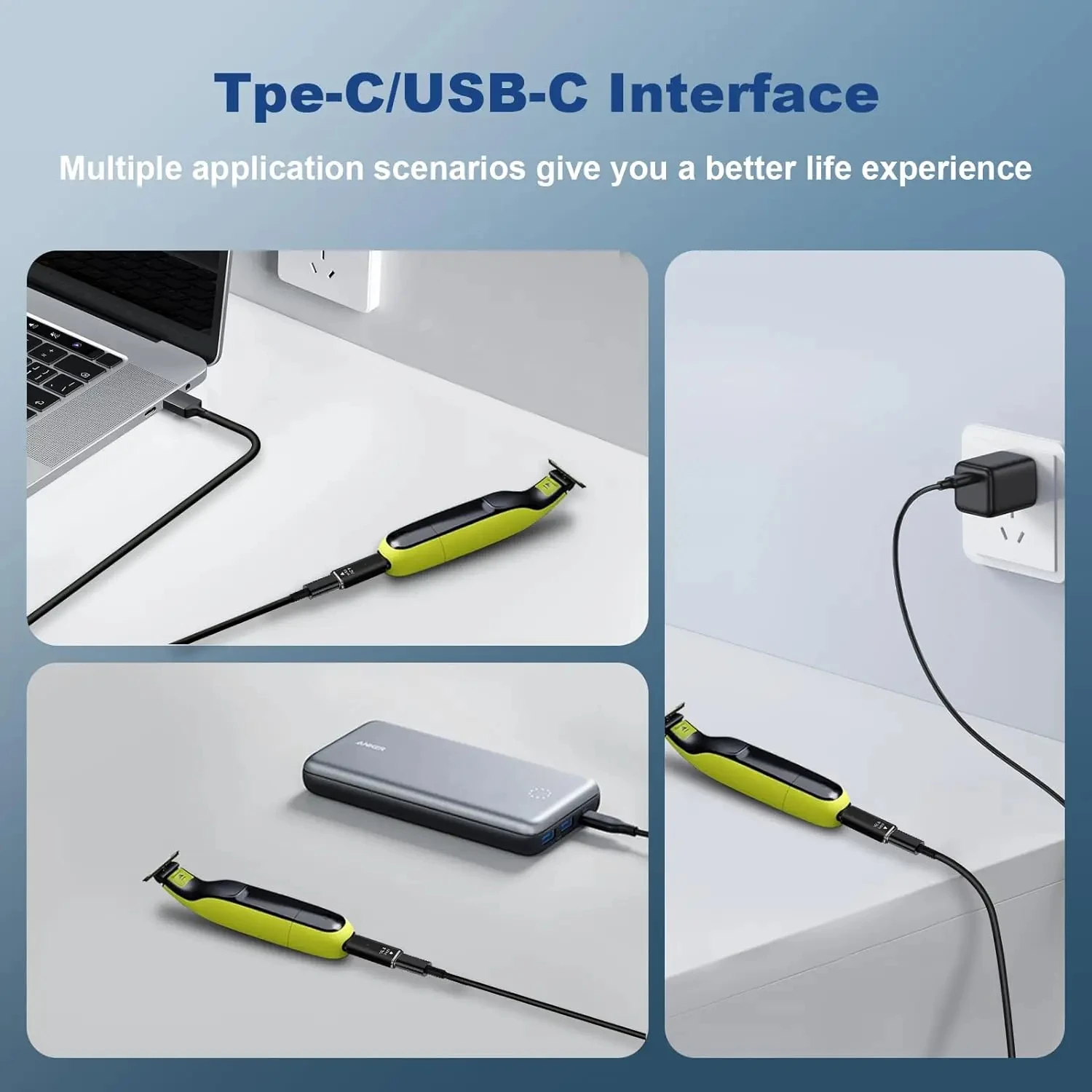 4.3 فولت USB C ماكينة حلاقة محول نوع-C شحن محول Norelco شفرة واحدة QP2520 QP2515 QP2620 مع مؤشر الشحن #4