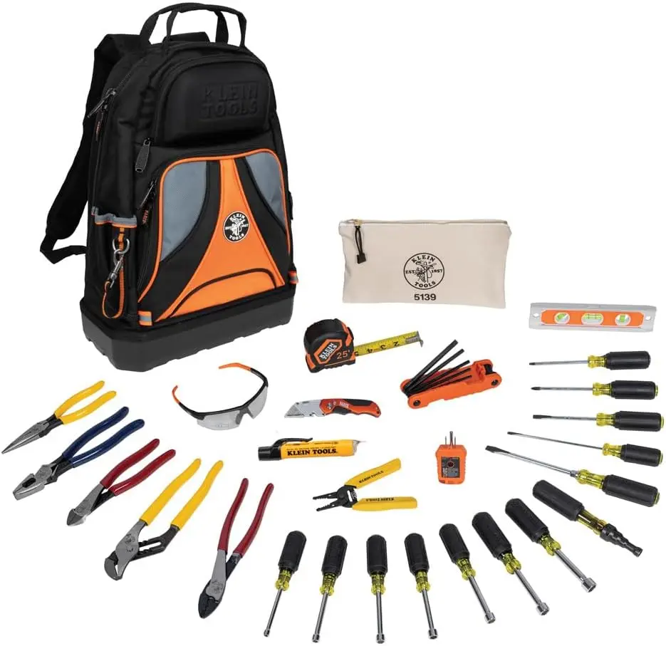 

80028 Hand Tools Kit includes Pliers, Screwdrivers, Nut Drivers, Backpack, and More Tools, 28-Piece