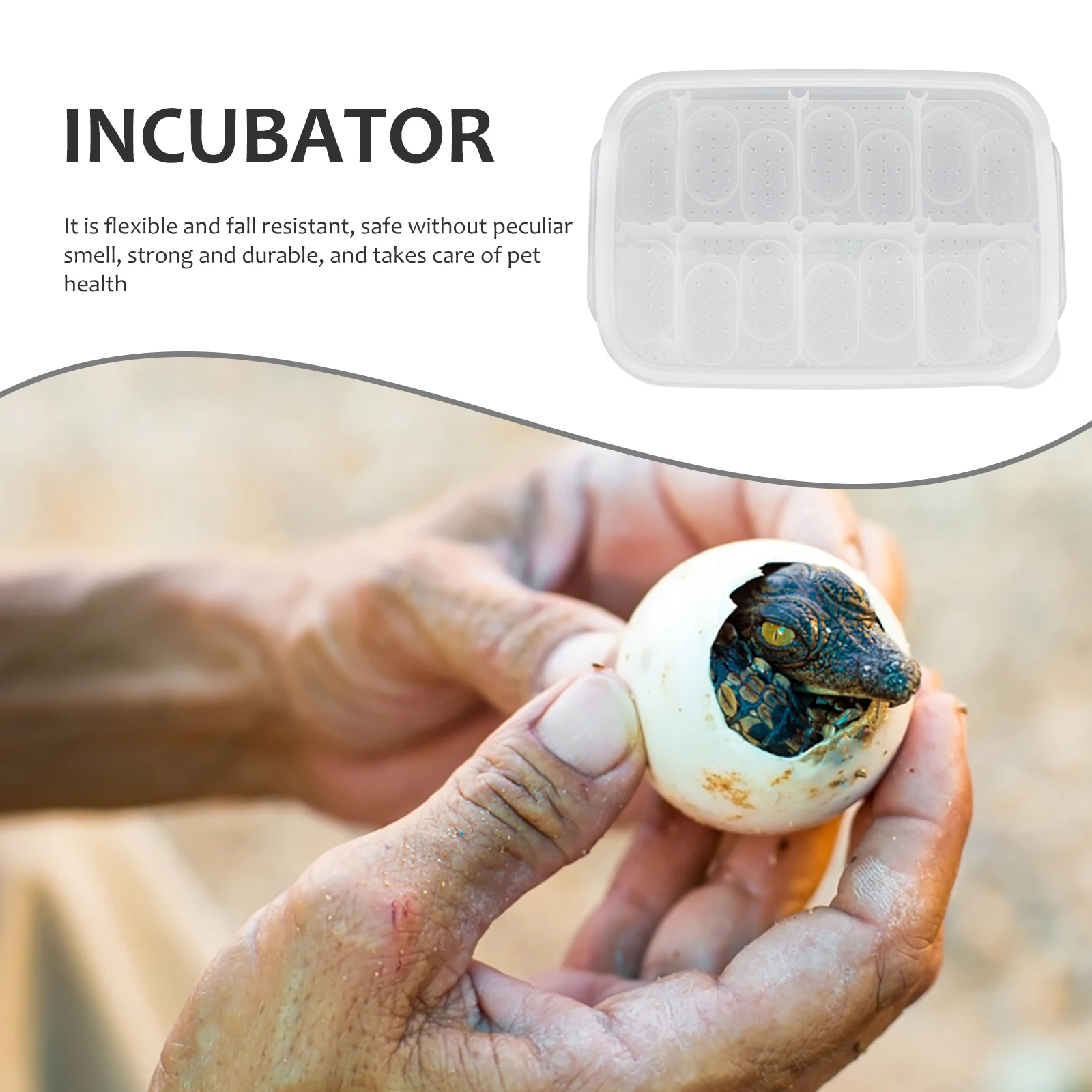 

1pcs Reptile Hatchery Box 14-Compartment Hatching Box For Gecko Lizard Egg Incubator Reptile Breeding Supply Pet Habitat