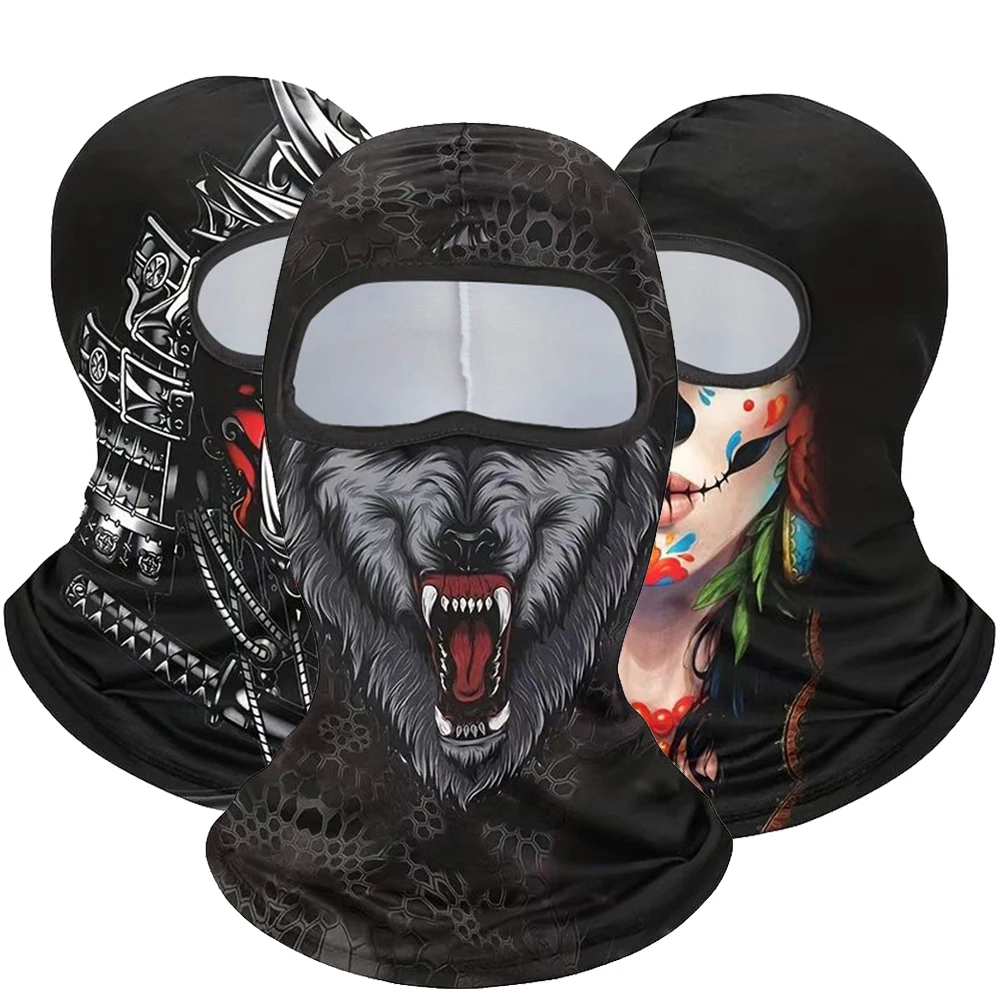 Balaclava Outdoor Cool Sunscreen Motorcycle Cycling Face Mask Full Face Cover Men Helmet Hood Motorcycle Accessories Biker Mask