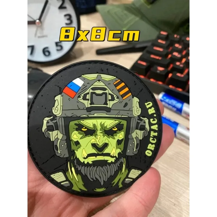 Russian Chevron Orc Morale 3D PVC Patch Military Tactical Badge Hook&Loop Cross Training Backpack Helmet Bag Accessorie Stickers