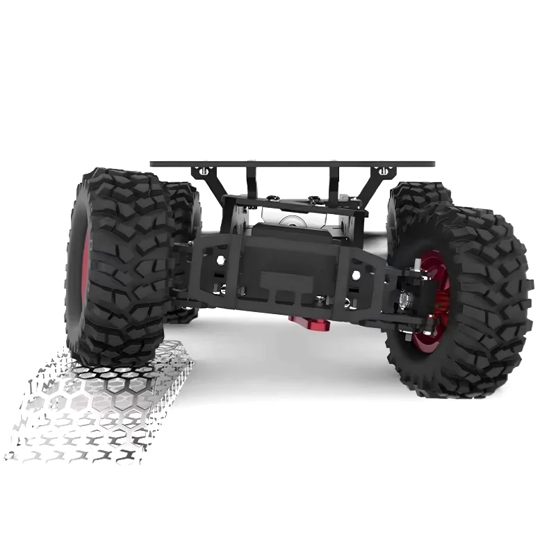 4WD Ackerman Robot Car Chassis with Encoder Motor Front Wheel Servo MG996 Steering Chassis Programmable Robot DIY Kit RC Tank