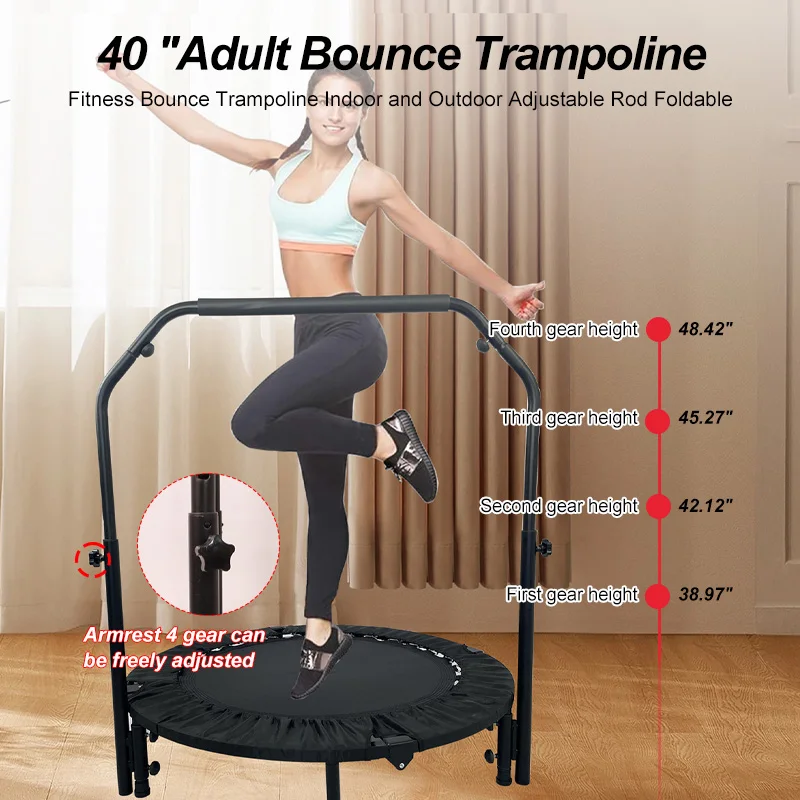 40 inch mini sports trampoline portable trampoline suitable for adults and children (suitable for children over 10 years old)