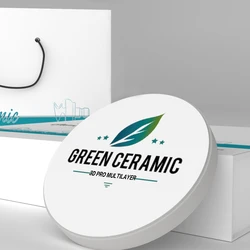 Green 98MM 3D Pro Multilayer Zirconia Ceramic Block Color Strength Translucent Layer for Crown Long bridges