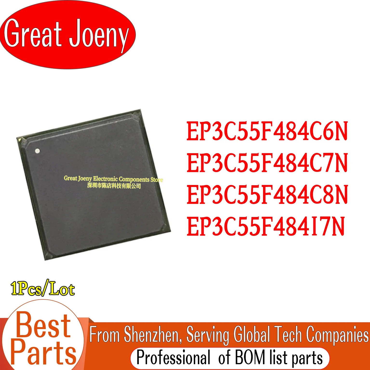 

100% New Original EP3C55F484 EP3C55F484C6N EP3C55F484C7N EP3C55F484C8N EP3C55F484I7N IC Chipset FBGA-484