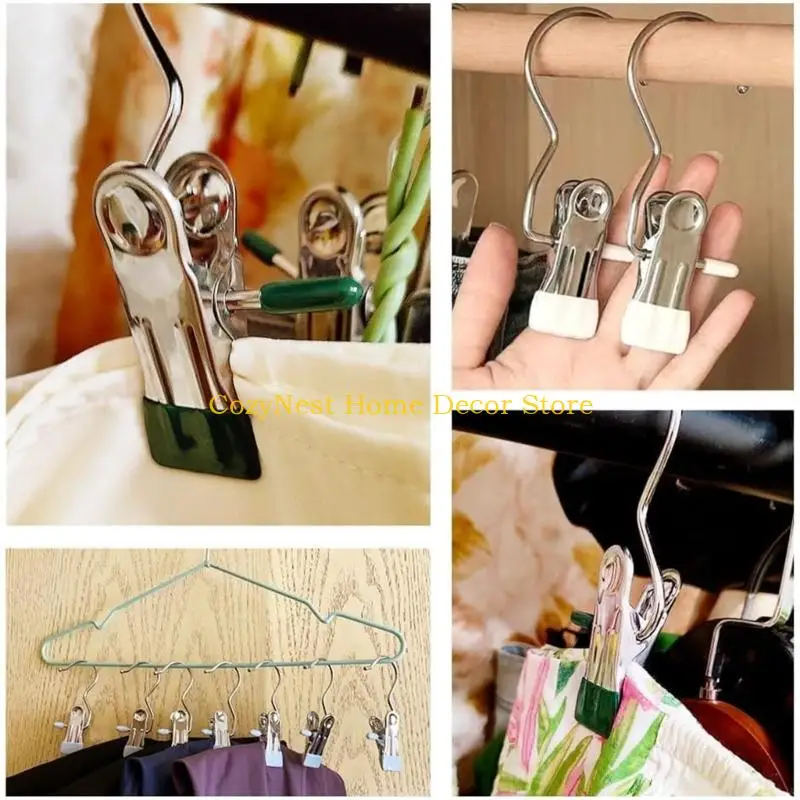 92MF 20 PCS Boot Hanger for Closet, Laundry Hooks with Clips, Boot Hanger Clips, Hanging Clips for Jeans, Hat, Boots, Towel